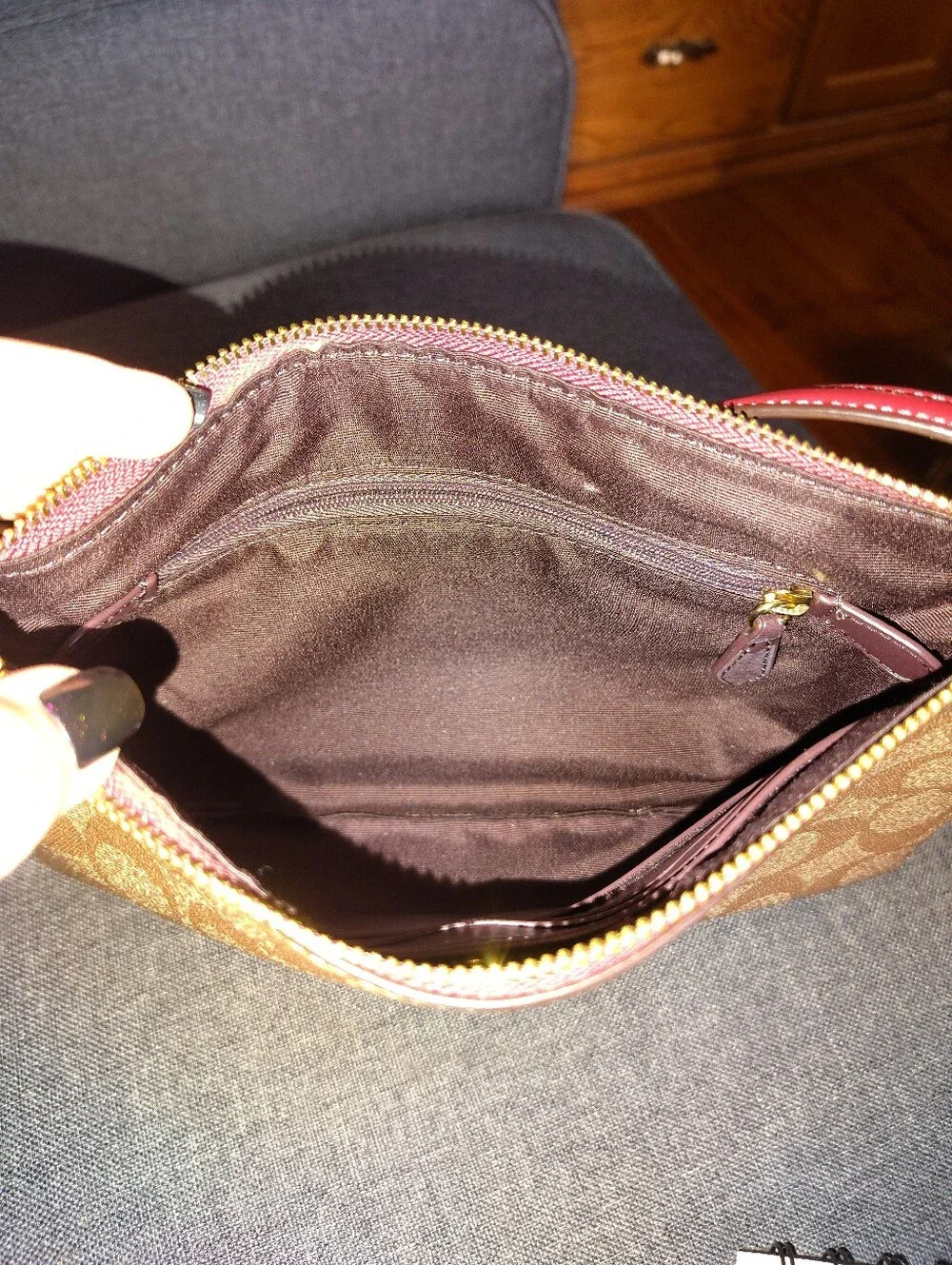 Large Coach Graffiti Wristlet